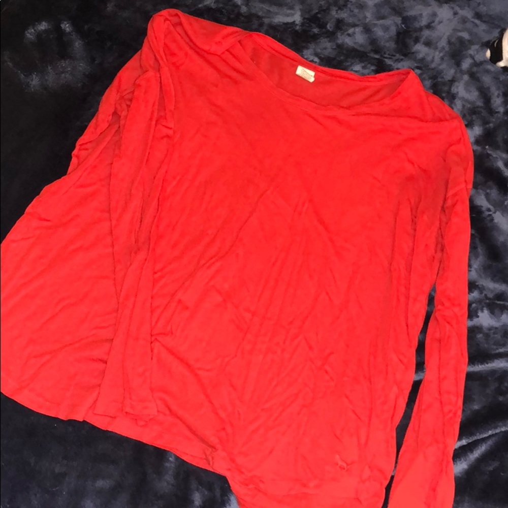 Red long sleeve shirt